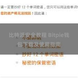 比特派安全教程 Bitpie钱包下载及使用指南